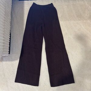 Happily Grey Women’s Waffle Knit High Waisted Wide Leg Brown Pants
